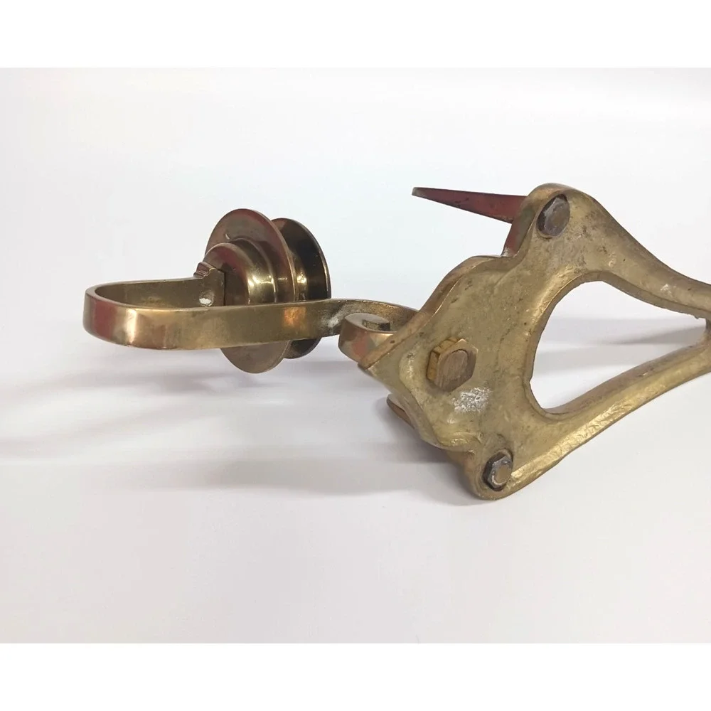 Vintage Brass Wall Candle Holder Sconce MCM Teardrop